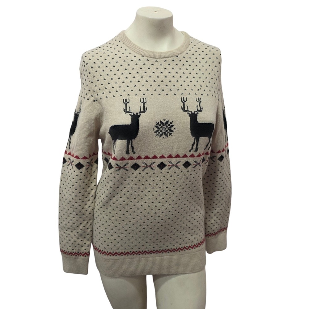 NWT Class Club Reindeer Fair Isle Christmas Knit Sweater Girls 18/20 Holiday